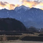 甲斐駒夕暮れ時、さすがに寒い